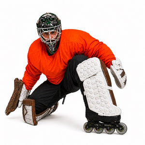 Rollie Goalie™ Off-Ice Goalie Slide Plates | Universal Goalie Pad Sliders for Training & Game Play on Roller, Ball, DEK & Synthetic Ice