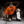 Hockey goalie in orange jersey with 'R' logo on a dark background